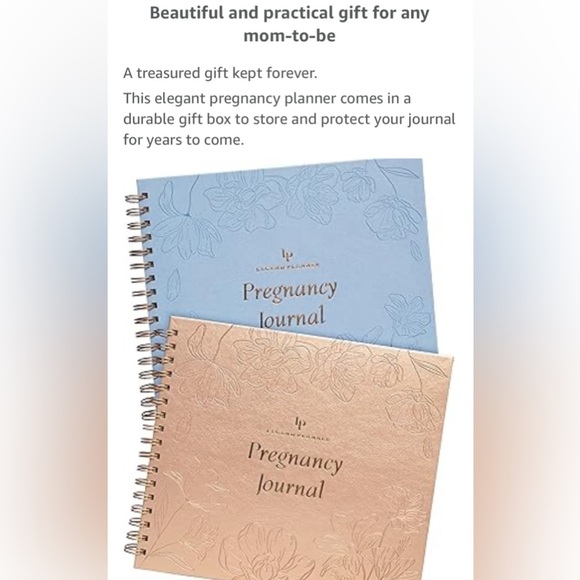 Pregnancy Journal & Memory Book Great First Time Mom Gift Keepsake Rose Gold NIP - Picture 9 of 16